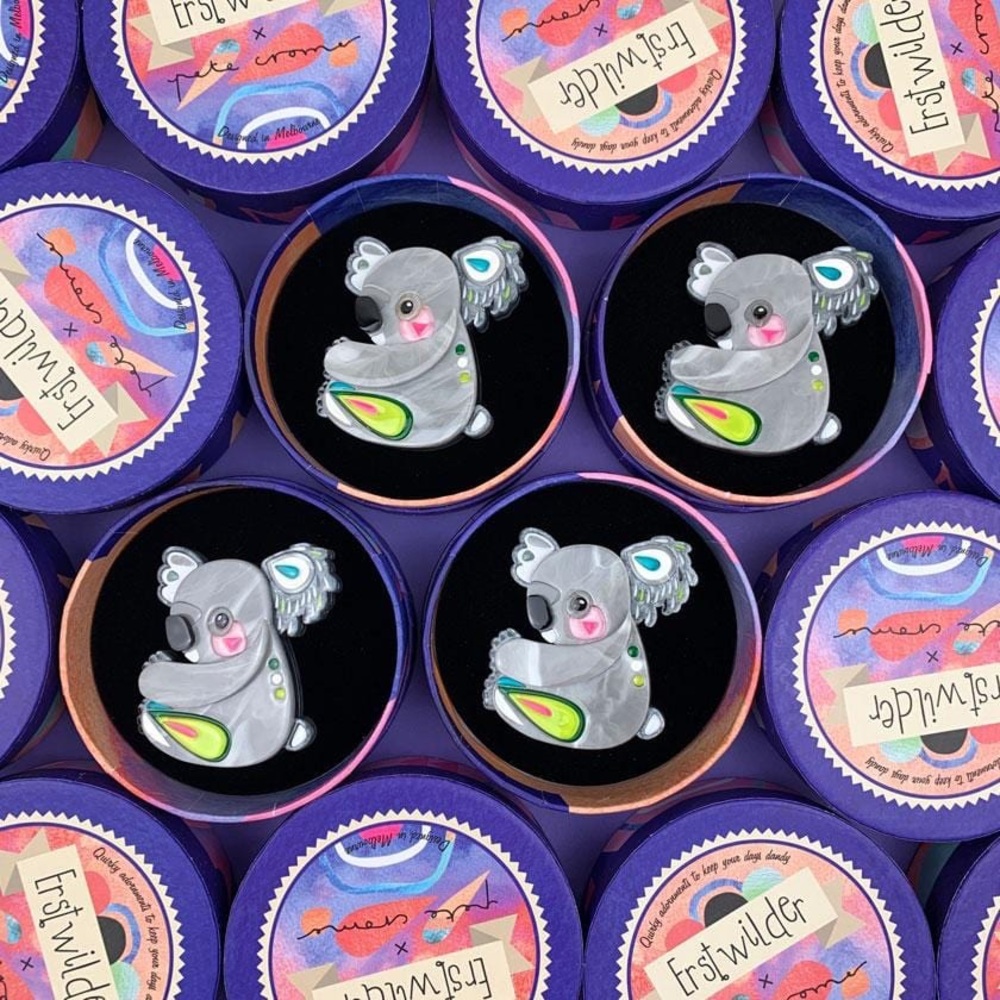 Erstwilder Cuddly Koala Pete Cromer Mini Brooch